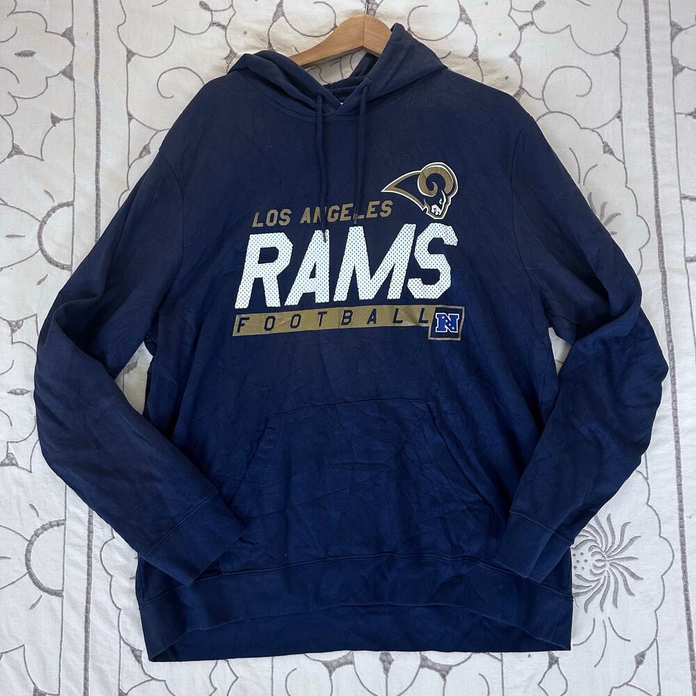 Los Angeles Rams NFL Navy Pullover lightweight Hoodie XL Team Apparel
